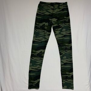 Green Camouflage Leggings Womens XS Pattern Exercise Athletic Workout Athleisure
